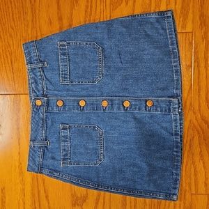 Gap Denim Skirt with Front Buttons
